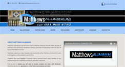 Desktop Screenshot of matthewsaluminium.co.za