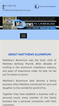 Mobile Screenshot of matthewsaluminium.co.za